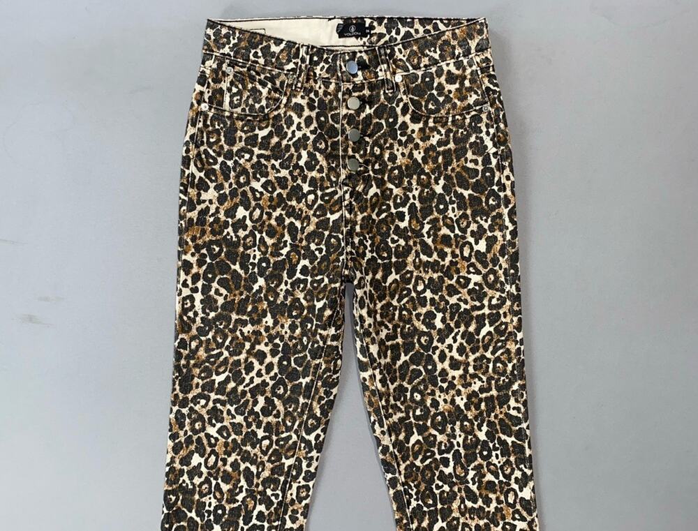 Volcom Super Stoned Skinny High Rise Exposed Button Fly Jeans. Women's 26, EUC!